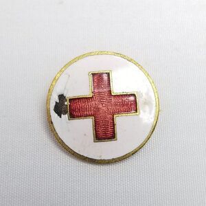 Antique Original 1916 ARC American Red Cross Enamel Membership Pin, C Clasp